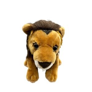 Wild Republic Lion Realistic 10" Gold Tan Brown Plush Stuffed Jungle Animal